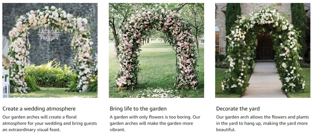 Hopesun Garden Arch Stand Flower Frame for Wedding