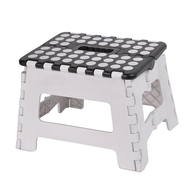 Royalunion New Trendy Furniture Black White Plastic Foot Kitchen Ru1403 Foldable Folding Step Stool