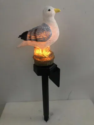 Hot Sale Solar Power Resin Pigeon Statues Garden Decorative Garden Stake Lighting Products