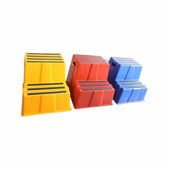 Factory Polyethylene Safety Step Stool Heavy Duty Light Weight Industrial Plastic 2 Step Stool