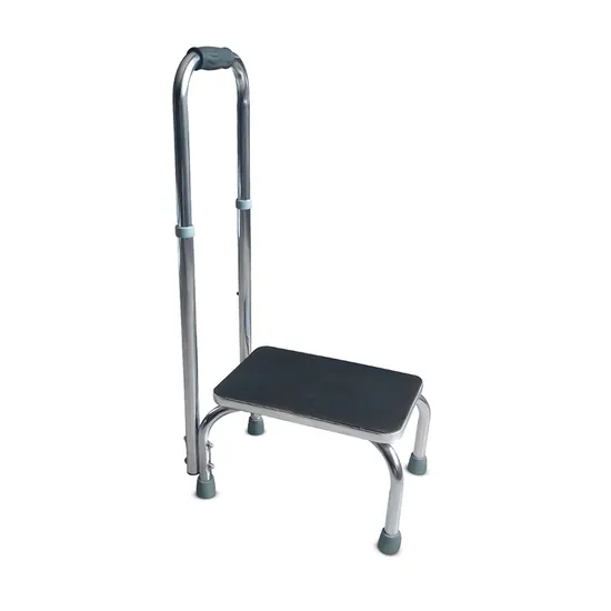 Bed Step Stool with Handle for Seniors Heavy Duty Metal Stepping Stool Portable Foot Step Stool for Elderly 